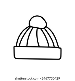 Wool Hat Isolated Icon, Vector Illustration