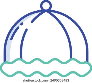 Wool Hat outline color vector illustration