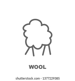 Wool icon. Element of row matterial icon. Thin line icon for website design and development, app development. Premium icon