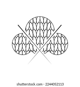 
Wool icon flat logo design.