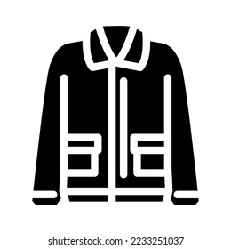 wool jacket outerwear female glyph icon vector. wool jacket outerwear female sign. isolated symbol illustration