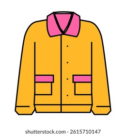 wool jacket outerwear female line icon vector. wool jacket outerwear female sign. isolated symbol illustration