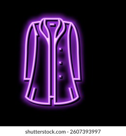 wool jacket outerwear female neon light sign vector. wool jacket outerwear female sign. isolated symbol illustration