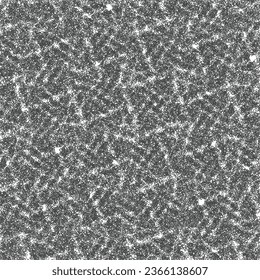 Wool or jute carpet with a vague pattern consisting of squares, zigzags and striations. Gray rug texture. Vector seamless.
