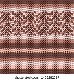 Wool knitwear vector seamless pattern. Winter sweater striped jersey textile. Craft knitted fabric striped ornament. Fiber knitting fashion pattern. Knitting stitches bright flat structure.