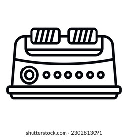 Wool machine icon outline vector. Cotton thread. Industry fabric