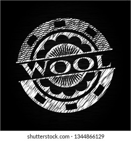 Wool on blackboard