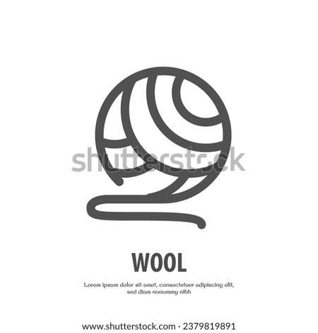 wool outline icon pixel perfect for website or mobile app