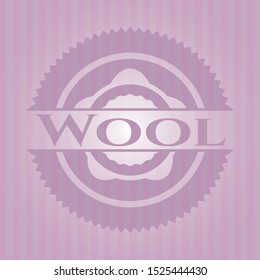 Wool pink emblem. Vintage. Vector Illustration. Detailed.