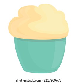 Wool pot icon cartoon vector. Ear swab. Doctor medicine