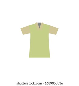 wool short sleeve polo shirt on white background