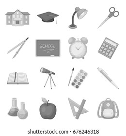 Wool, silk, polyester kinds of material for scarves and shawls.Scarves And Shawls set collection icons in monochrome style vector symbol stock illustration web.