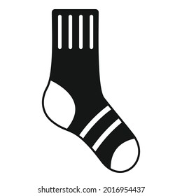 Wool sock icon simple vector. Casual sock. Cute item