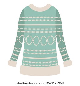 Wool sweater clothes icon