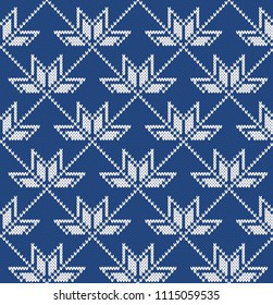 Wool Sweater Design. Fairisle Seamless Knitting Pattern