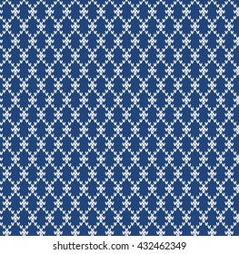 Wool Sweater Design. Seamless Knitting Pattern