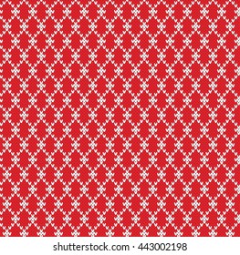 Wool Sweater Design. Seamless Knitting Pattern
