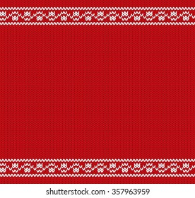Wool sweater. Knitted jumper in Christmas  style.