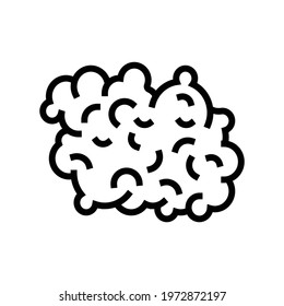 wool textile line icon vector. wool textile sign. isolated contour symbol black illustration