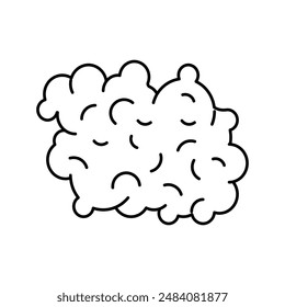 wool textile line icon vector. wool textile sign. isolated contour symbol black illustration