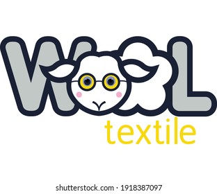 logotipo textil de lana logotipo logotipo de cartón sheeplogo logotipo
