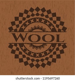 Wool wood icon or emblem