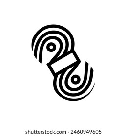 Wool , woolen . fabric type. - vector icon	