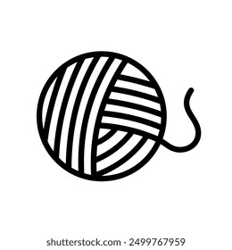 wool yarn - simple vector icon