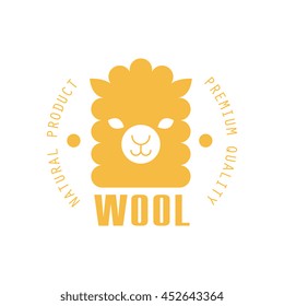 Wool Yellow Product Logo Design Vector Classic Style Design On White Background