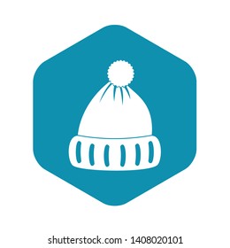 Woolen hat icon. Simple illustration of woolen hat vector icon for web
