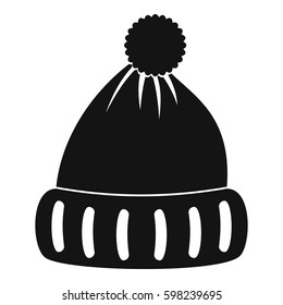 Woolen hat icon. Simple illustration of woolen hat vector icon for web