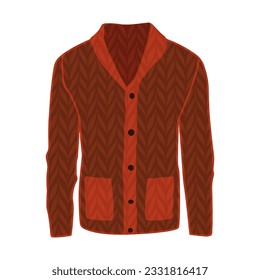 woolen jacket vector image of clothing, pullover or sweater