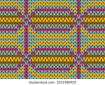 Woolen knitted seamless striped pattern textile for fashion design