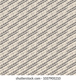 Woolen rough fabric in oblique parallel offset stripes. Rustic blanket texture. Illustration.