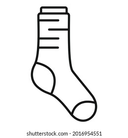 Woolen sock icon outline vector. Winter item. Fashion sock