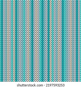 Woolen vertical stripes knitting texture geometric seamless pattern. Pullover hosiery textile print. Traditional seamless knitted pattern. Repeatable background.