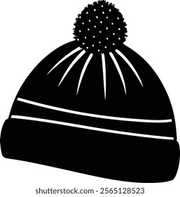 Woolen winter cap icon isolated on white background. Winter cap sign vector illustration design