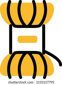 Woolen yam, illustration, vector on a white background.