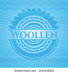 Woollen water emblem background. Vector Illustration. Detailed.