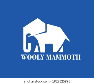 It is a woolly mammoth elephant logo design for all uses