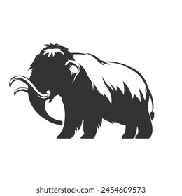 Woolly mammoth silhouette illustration vector design