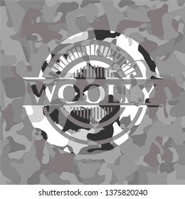 Woolly on grey camo texture