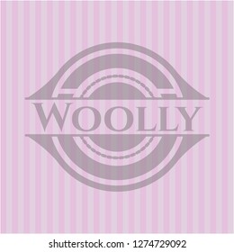 Woolly pink emblem. Vintage.