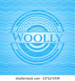 Woolly water representation style emblem.