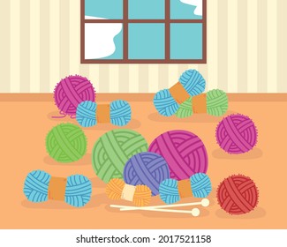 wools balls of yarn knitting