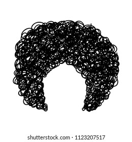 Wooly curly african hair vector illustration