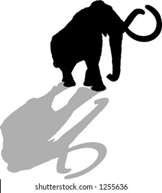 Wooly Mammoth Silhouette Dinosaur