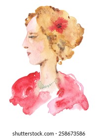 wooman watercolor