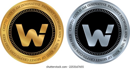 woonetwork-woo coin vector illustrations. 3d illustration