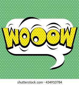 wooow! - Comic Speech Bubble, Cartoon